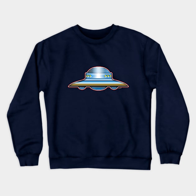 Cosmic Saucer Filled with Alien Dinner-Ware Crewneck Sweatshirt by vivachas